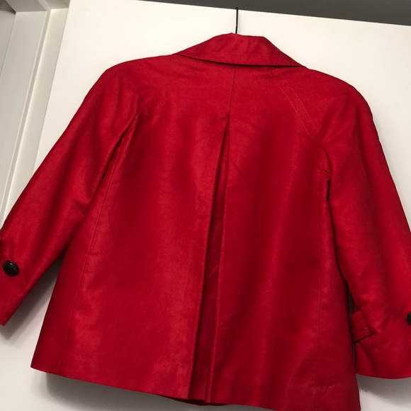 Talbots red linen blazer with pleated back - Picture 11 of 16